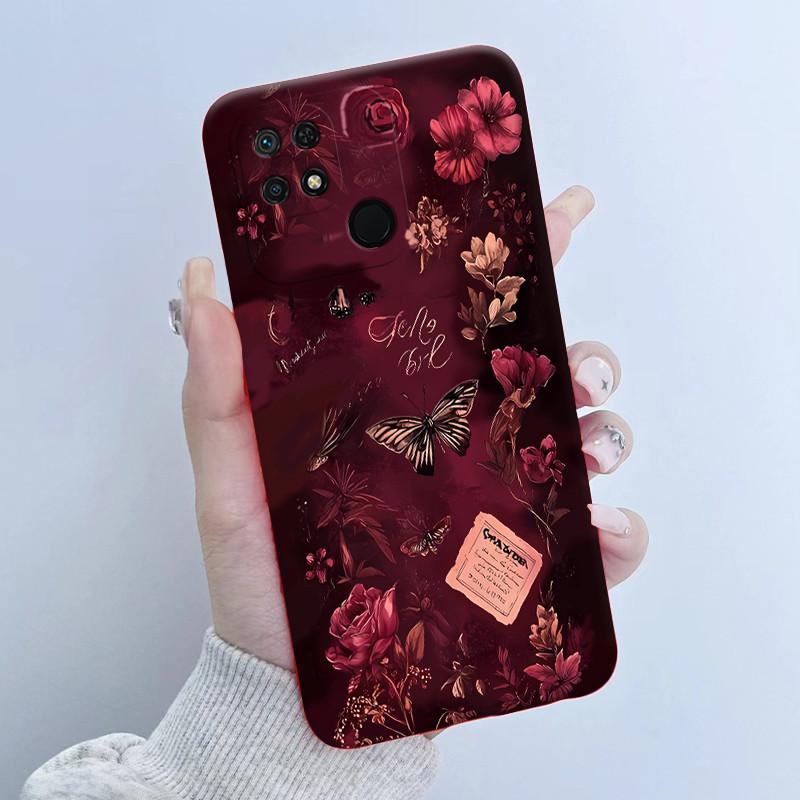 For Xiaomi Redmi 10C Phone Case Fashion Butterfly Flower Girls Design Soft Silicone TPU Back Housing for Redmi10C 10 C Covers