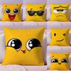 Смешная и причудливая персонализированная наволочка с эмодзи, удобная для дивана-кровати, шелковистая, элегантная, с невидимой молнией, декоративная наволочка