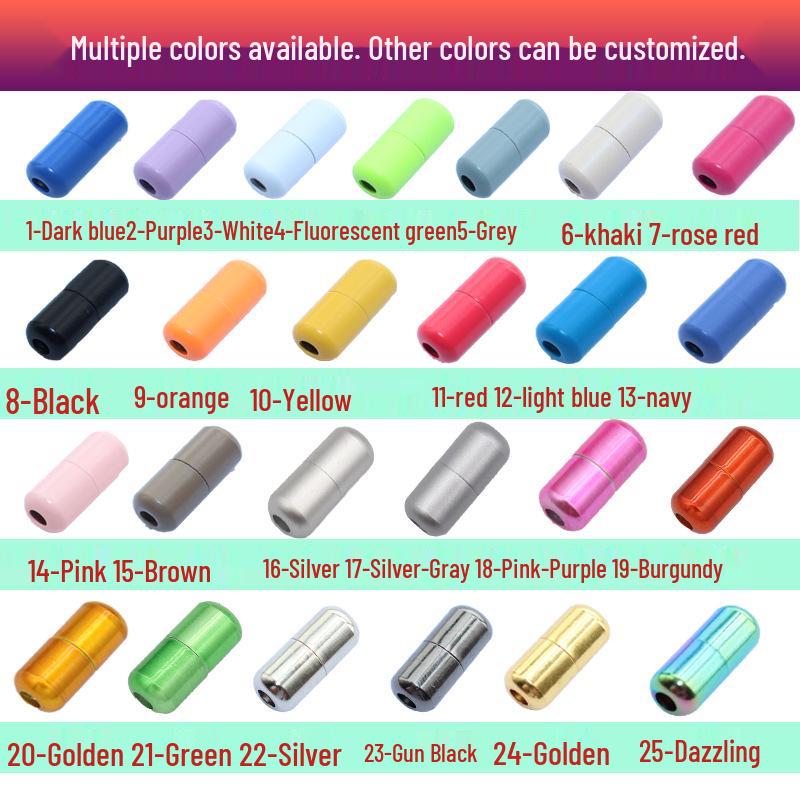Colorful Aluminum Capsule Buckles for No-Tie Shoelaces