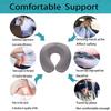 U-shaped Neck Cushion Inflatable Memory Foam Fatigue Relief Flight Headrest Sleep U-shaped Cushion Plane Accessories