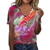 Женская летняя новая футболка тай-дай с коротким рукавом