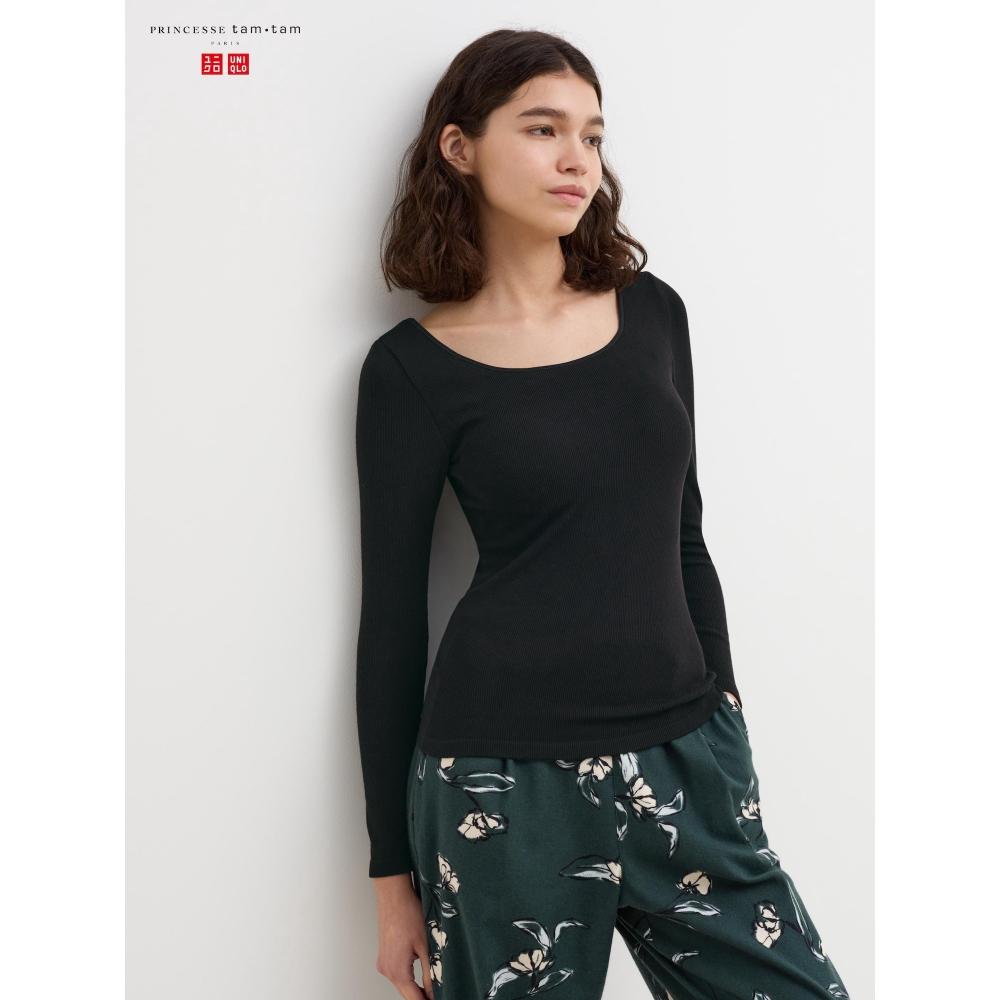 Uniqlo Япония Ультра Теплый ХитТех Ребристый Бюстгальтер T Slim fiT