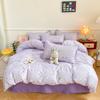 Dormitory Cartoon Printing Three-piece Set, Small Fresh Bed Sheet Quilt Cover, Skin-friendly Four-piece Set