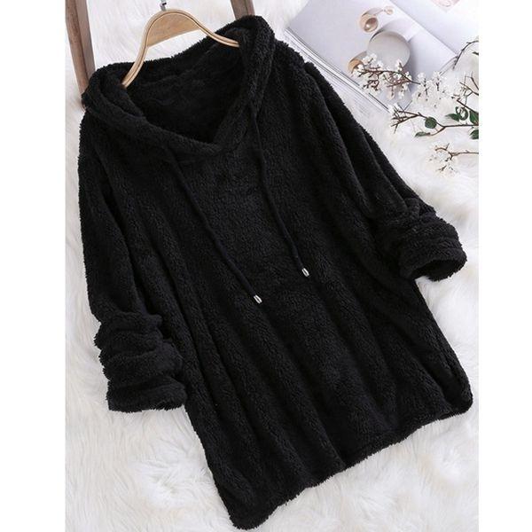 Women's Winter Plus Sizes Thickened Padded Short Pullover Tunic Cozy Casual Sweatshirt
