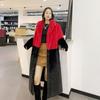Женская шуба из искусственного меха с отложным воротником и длинным рукавом, свободного кроя, для commuters
