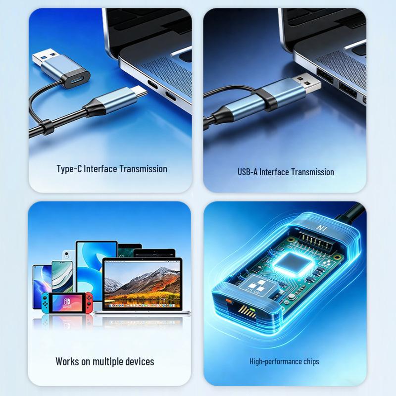 Сетевая карта USB 2.5G, 2500 Мбит/с RTL8156b Type-C Высокоскоростной Ethernet-адаптер для NAS