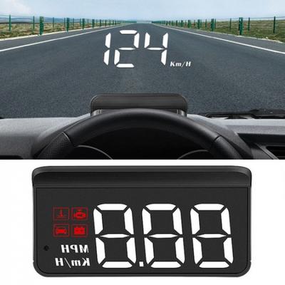 Автомобильный стеклянный HUD Цифровой спидометр Проектор Head Up Display Сигнализация превышения скорости OBD2