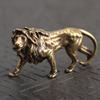 Copper Lion Ornament Miniatures Craft Desk Decoration Display Handmade