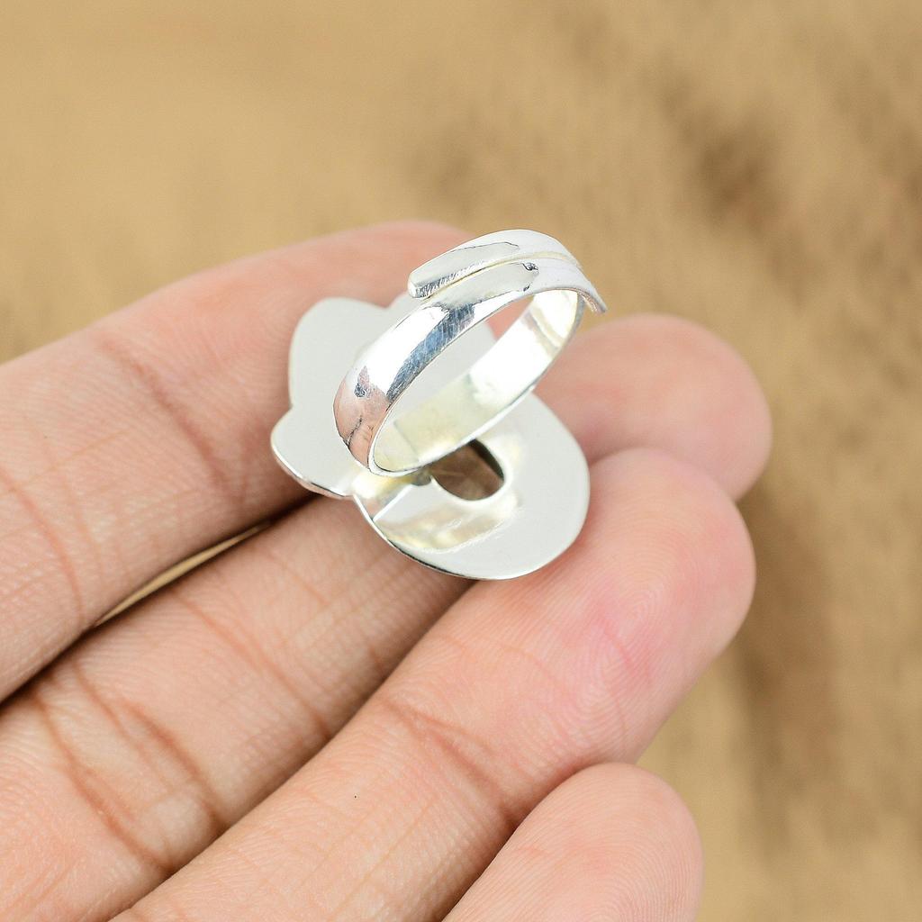 Mothers Day Sale Sterling Silver Golden Rutile Gemstone Statement Ring Jewelry