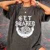 Get Scared Comfort Colors / Rock Music Sweatshirt / Unisex Rocker Clothing / Sarcasm / Cynical Skin / Skull Logo / My Nightmare Music Tour