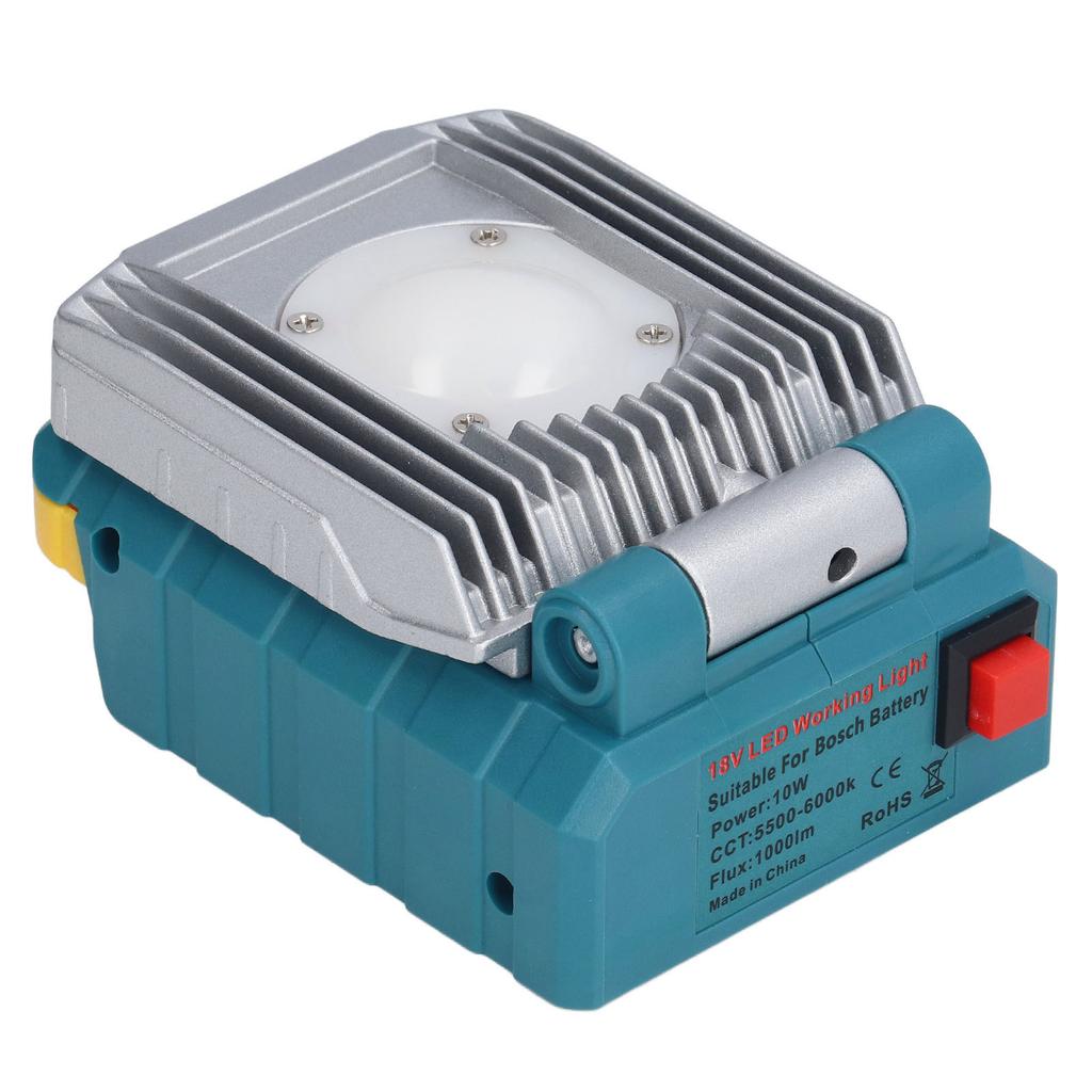 Work Light 10W LED Workshop Lighting Lamp Portable for Bosch 14.4V 18V Li Ion Battery