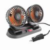 Car Cooling Fan Dual Head Adjustable Cigarette Lighter Connector Multifunction Air Circulator for