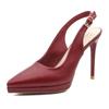 1088D Bag Head Back Empty High Heels New Pointed Head Stiletto Single Shoes Women's Korean Version Simple Temperament Sandals