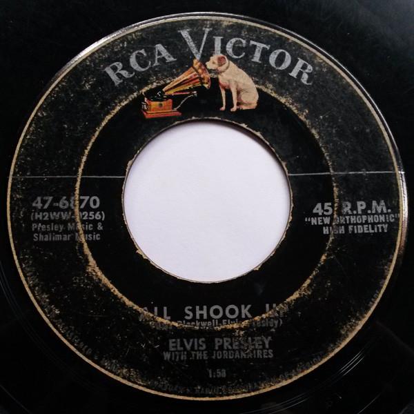 7inch Record ELVIS PRESLEY, THE JORDANAIRES - All Shook Up  476870 RCA Victor 1957 US Rock Used