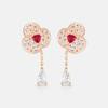 La Rosa Silver Rose Earrings A221Se0005Rpr .