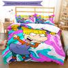 3pcs Rugrats pattern bedding set duvet cover set includes duvet cover &pillowcases, perfect all season bedroom decoration & gift
