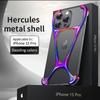 Dazzling Color Zinc Alloy Frameless Phone Cover For iPhone 15 Pro Max 14 Pro 13 Shockproof Heat Dissipation Hard Case