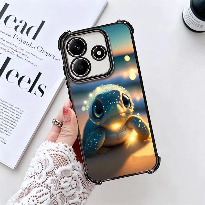 Мультяшная морская черепаха, покрытие, чехол для телефона для Xiaomi Redmi Note 14 15 Pro Plus 13 12 11 11S 11T 10 9S 9 5G, противоударный с подушкой безопасности C