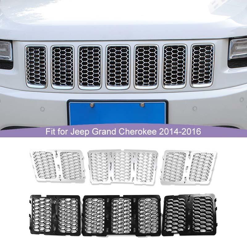 ABS Car Grille Cover Decoration Stickers  For Jeep Grand Cherokee 2014-2016 Car Exterior Accessories