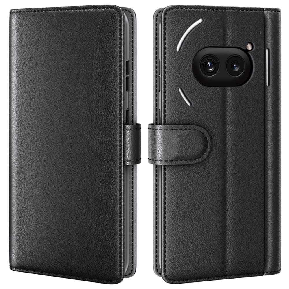 For Nothing Phone (2a) Plus/Phone (2a) Case Genuine Split Leather Phone Cover with Wallet Stand
