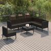 Day and Night - Day and Night Garden Furniture Set 8 Pieces and Black Synthetic Rattan Cushions