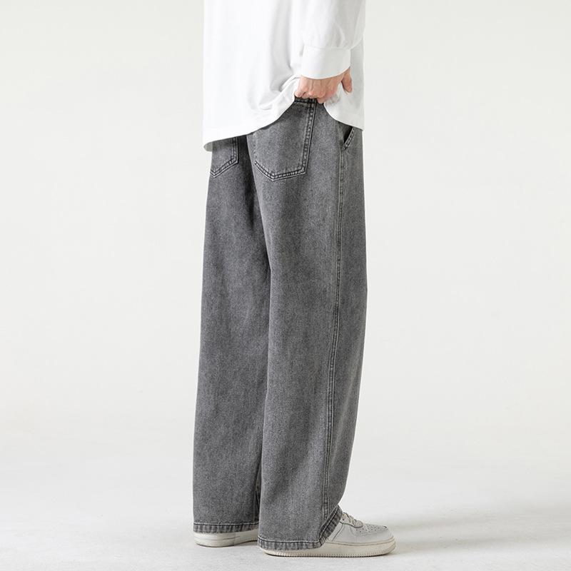 Мужские джинсы с широкими штанинами 2024 Y2K Мешковатые свободные джинсовые брюки Уличные брюки в стиле хип-хоп Винтажные джоггеры Спортивные брюки Джинсы на шнурке для мужчин Спортивные штаны