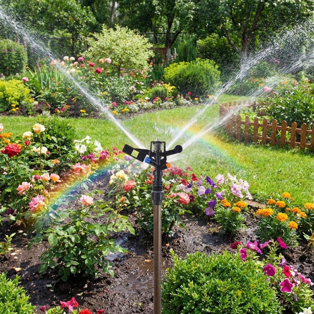 360 Degree Rotating Rocker Sprinkler Adjustable Sprinkler Head Water Spray Nozzle Farm Irrigation