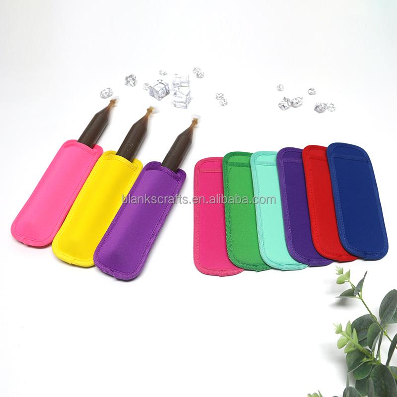 RTS Multi-colored Custom Design Neoprene Sublimation Blanks Popsicle Sleeve Neoprene Popsicle Holder