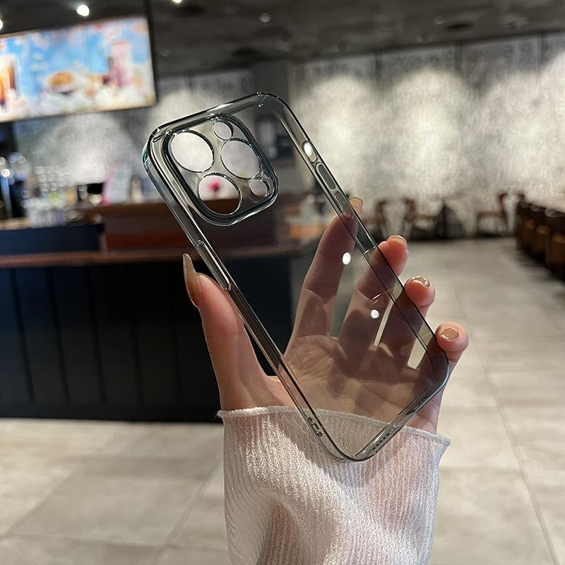 Ультратонкий прозрачный силиконовый мягкий чехол TPU для iPhone 15 14 13 Mini 12 Pro Max Plus, ударопрочный прозрачный чехол-накладка Fundas