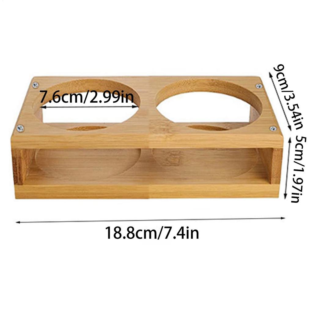 Glass Cup Holder Wine Glass Rack For Beer Wine 2 Hole Serving Tray Seasoning Jars Display Organization And Storage For Kitchen