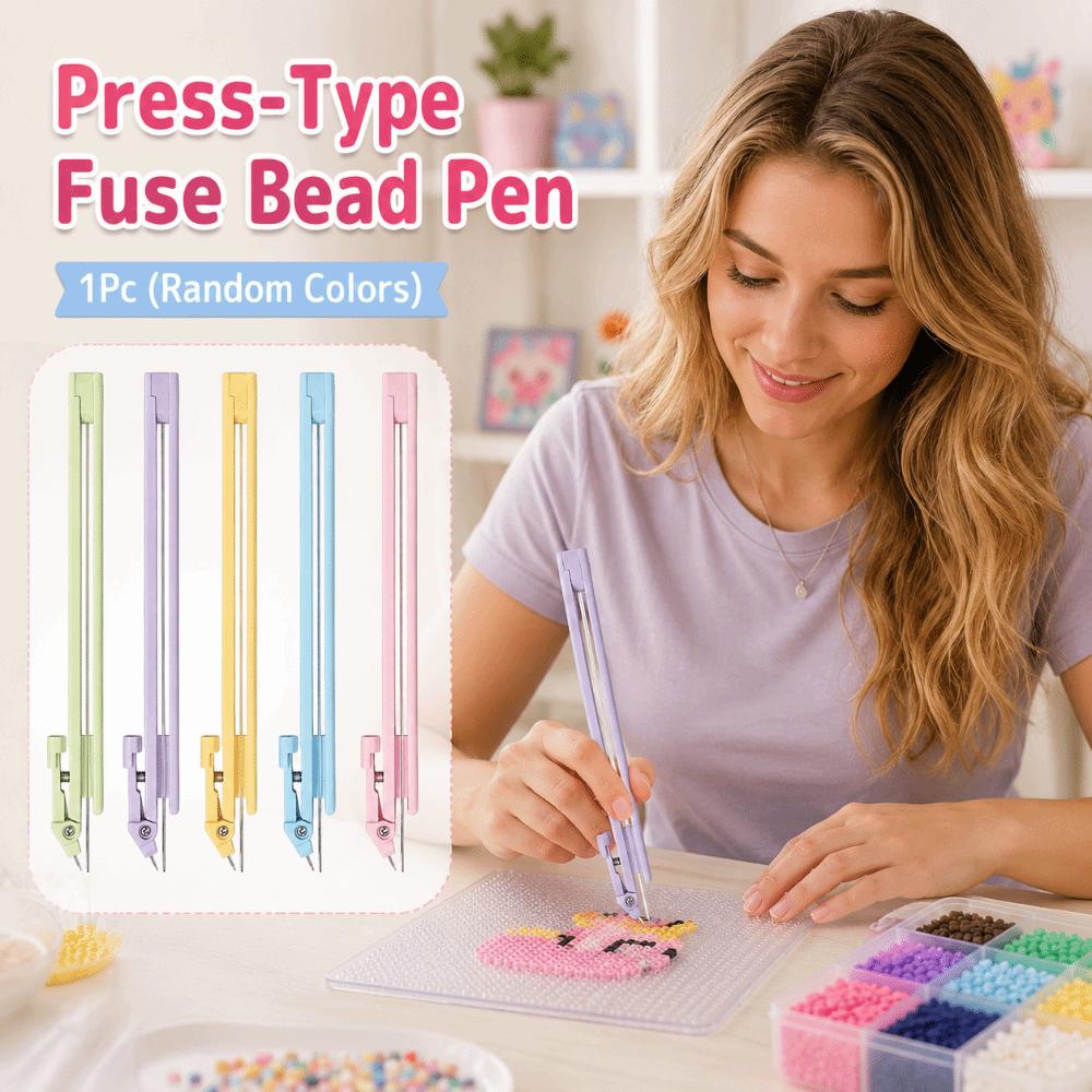 2in1 Press-Type Fuse Bead Pen Handheld Automatic Bead Dispenser Handmade Craft