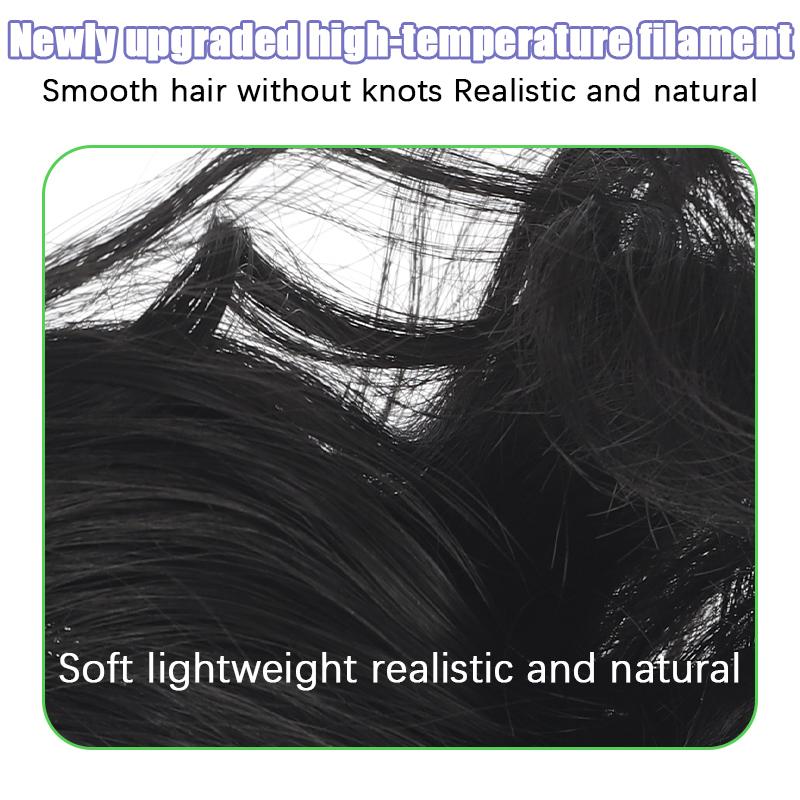 Парик с хвостиком-водопадом, наполовину завязанный в хвост, парик с хвостиком-фонтаном, синтетический парик, пушистый и натуральный, подходит для ежедневных встреч