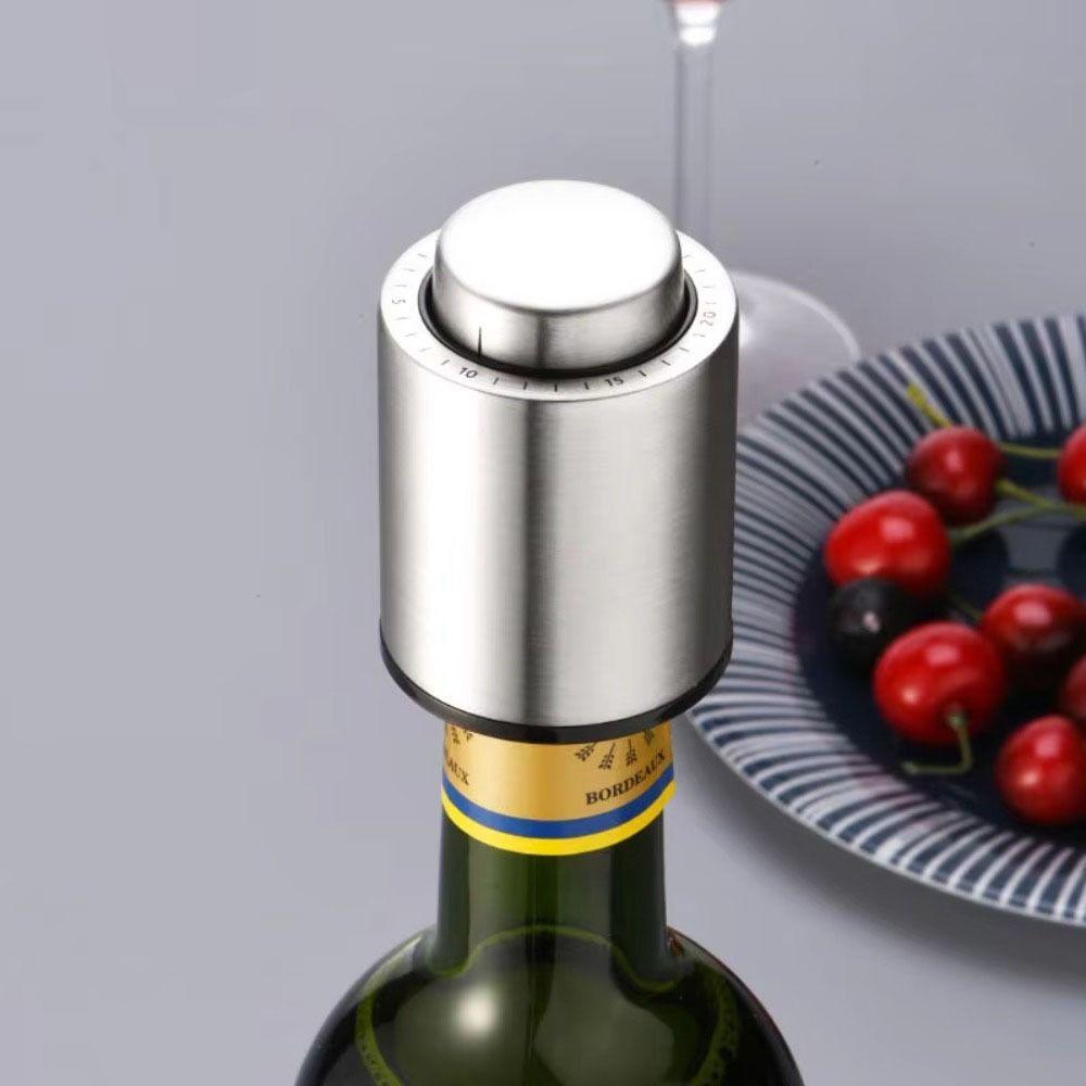Stainless Steel Wine Bottle Stoppers Press Type Wine Corks High-end Wine Preserver  Home