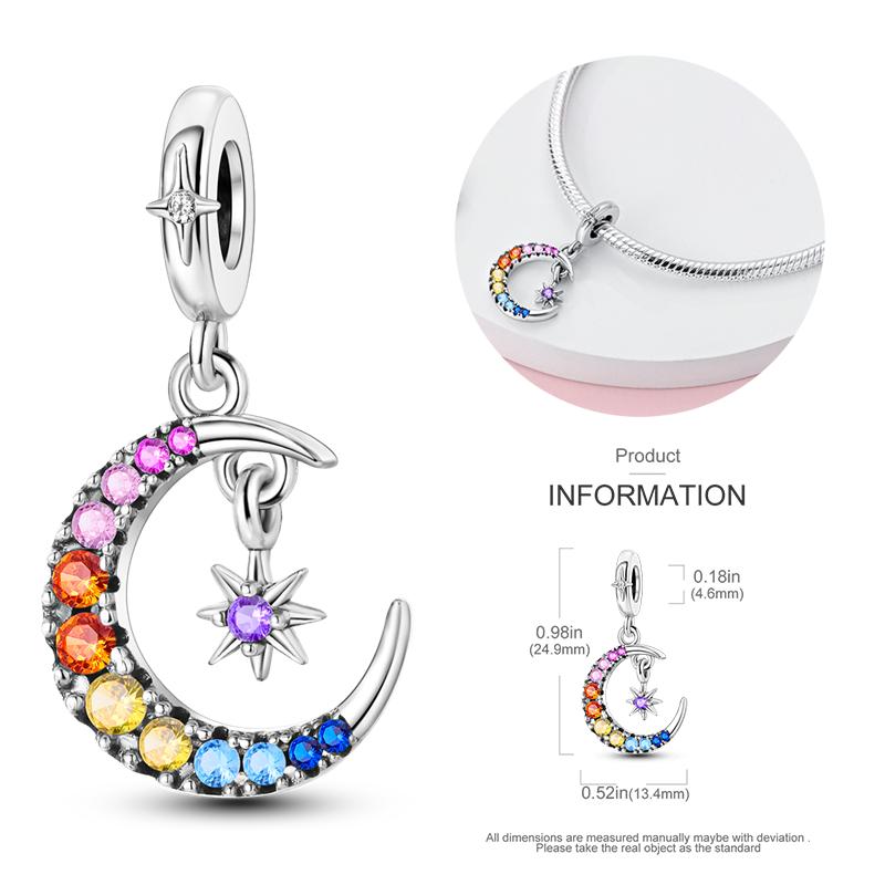 New Copper Bow Star Love Pink Series Charm Beads Suitable For 3Mm Original Bracelet Diy Fashion Jewelry Gift