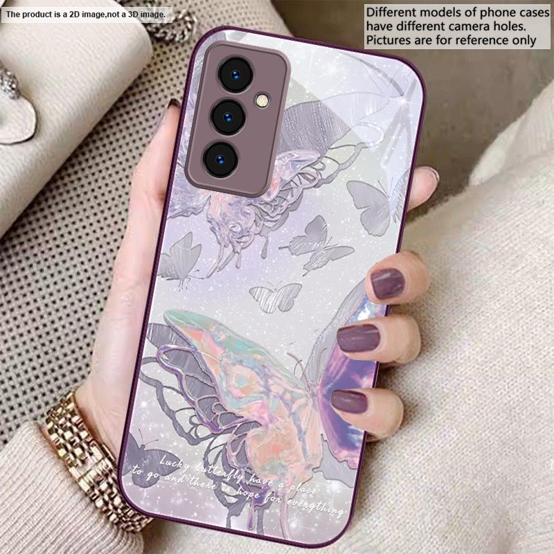 Счастливая бабочка Картина Для Samsung A01 02 A03 Core 04 05 06 10 12 A13 14 5G 15 16 M02 12 Note 8 9 10 20 стекло Ультра чехол для телефона