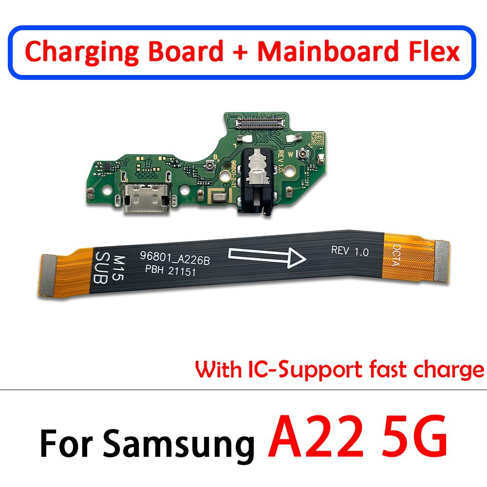 НОВЫЙ Проверенный Порт Зарядки USB Док-станция Зарядное Устройство Штекер Разъем Плата Основная Материнская Плата Гибкий Шлейф Запчасти Для Samsung A22 A32 4G A42 5G