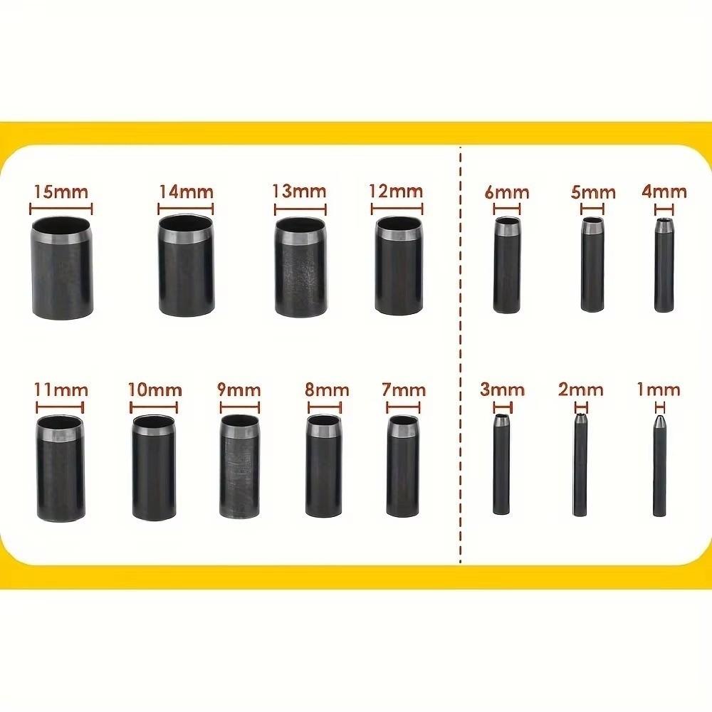 1-15 мм Круглый пробойник Полый пробойник для ремней Инструмент для пробивания кожи Для DIY Кожевенного ремесла