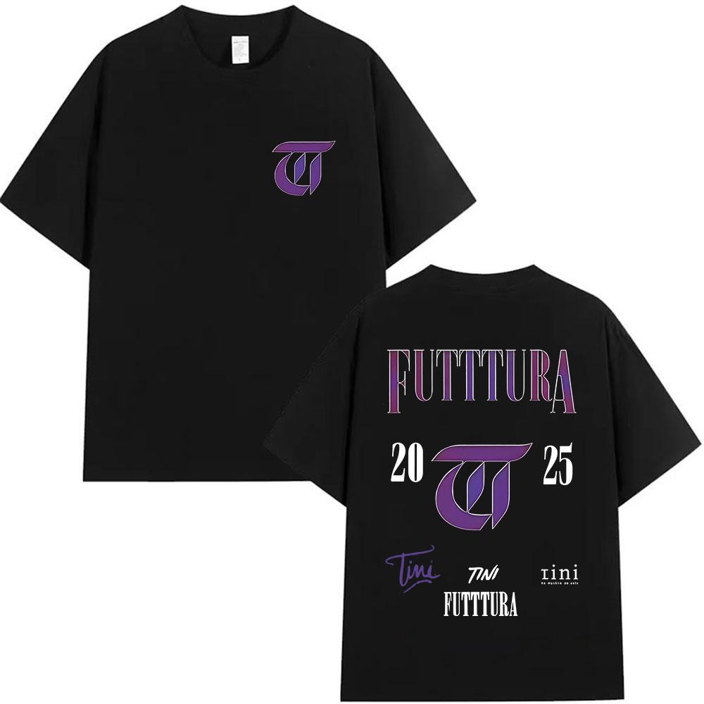 Singer TINI STOESSEL Futtura Tour New Album 2026 Graphic Tshirts Men Women Fashion Harajuku Short Sleeve Cotton Tees streetwear