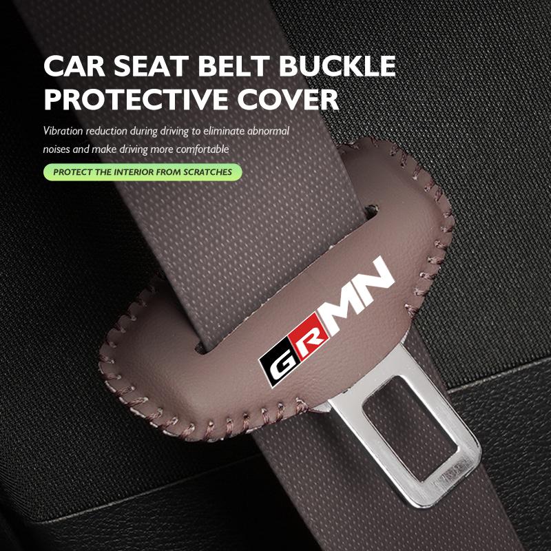 zfjpu3 For Toyota Car Seat Belt Buckle Plug Leather Car Seat Belt Clip Protective Covers GR MN Camry Prius Auris Crown Yaris Corolla