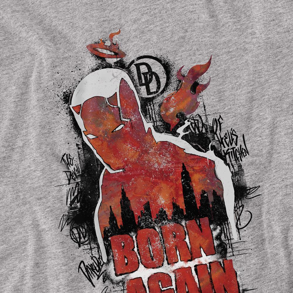 Daredevil Unisex Adult Born Again Graffiti Heather Long-Sleeved T-Shirt