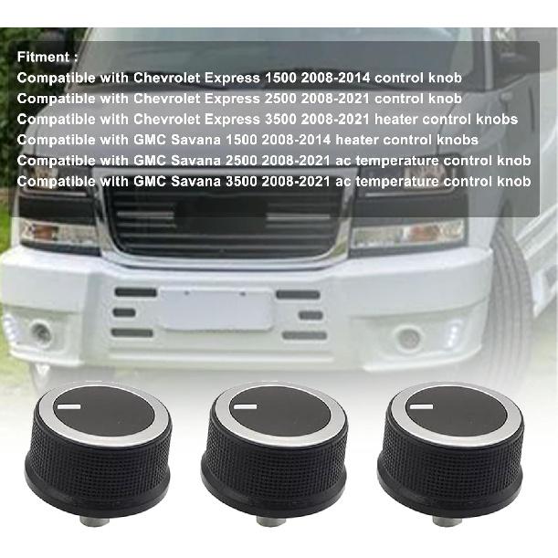 Priprilod AC Temperature Control Knob Compatible with Chevrolet Express 2008-2021 Compatible with GMC Savana 2008-2017#84141127 84793085