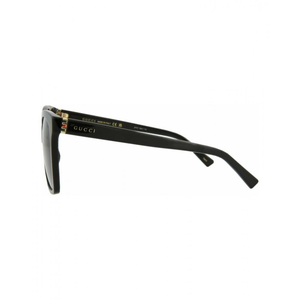 Gucci Square Frame Acetate Sunglasses Black Black Grey