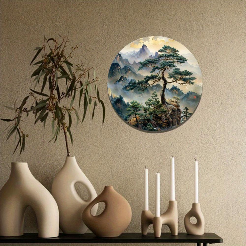 Очаровательная круглая деревянная табличка в виде сосны - идеально подходит для декора дома, офиса, гаража и кафе, идеальный подарок для любителей садоводства