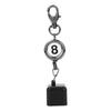 Portable Black Retractable Billiards Snooker Pool Cue Chalk Holder Drawing Key Ring