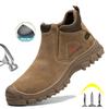 Mens Steel Toe Safety Shoes Breathable Soft Non Slip Work Boots Protective Comfortable Footwear for Men Insulation 6KV Shoes