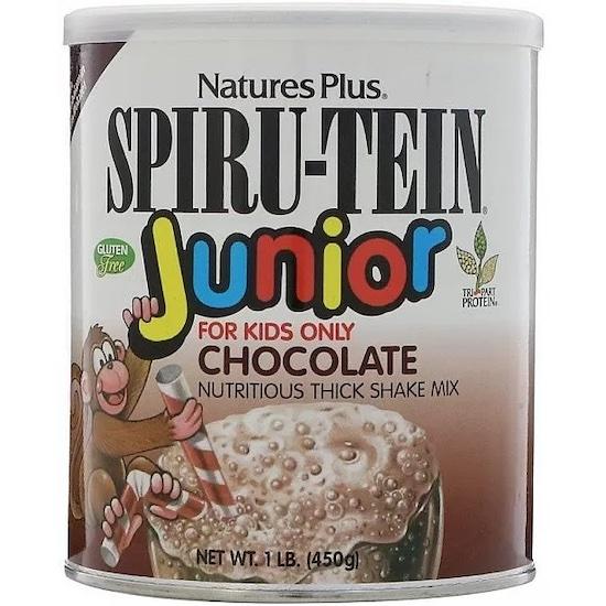 Nature's Plus Spiru-Tein Junior, Nutritious Thick Shake Mix, Chocolate, 1 Lb (450 G)