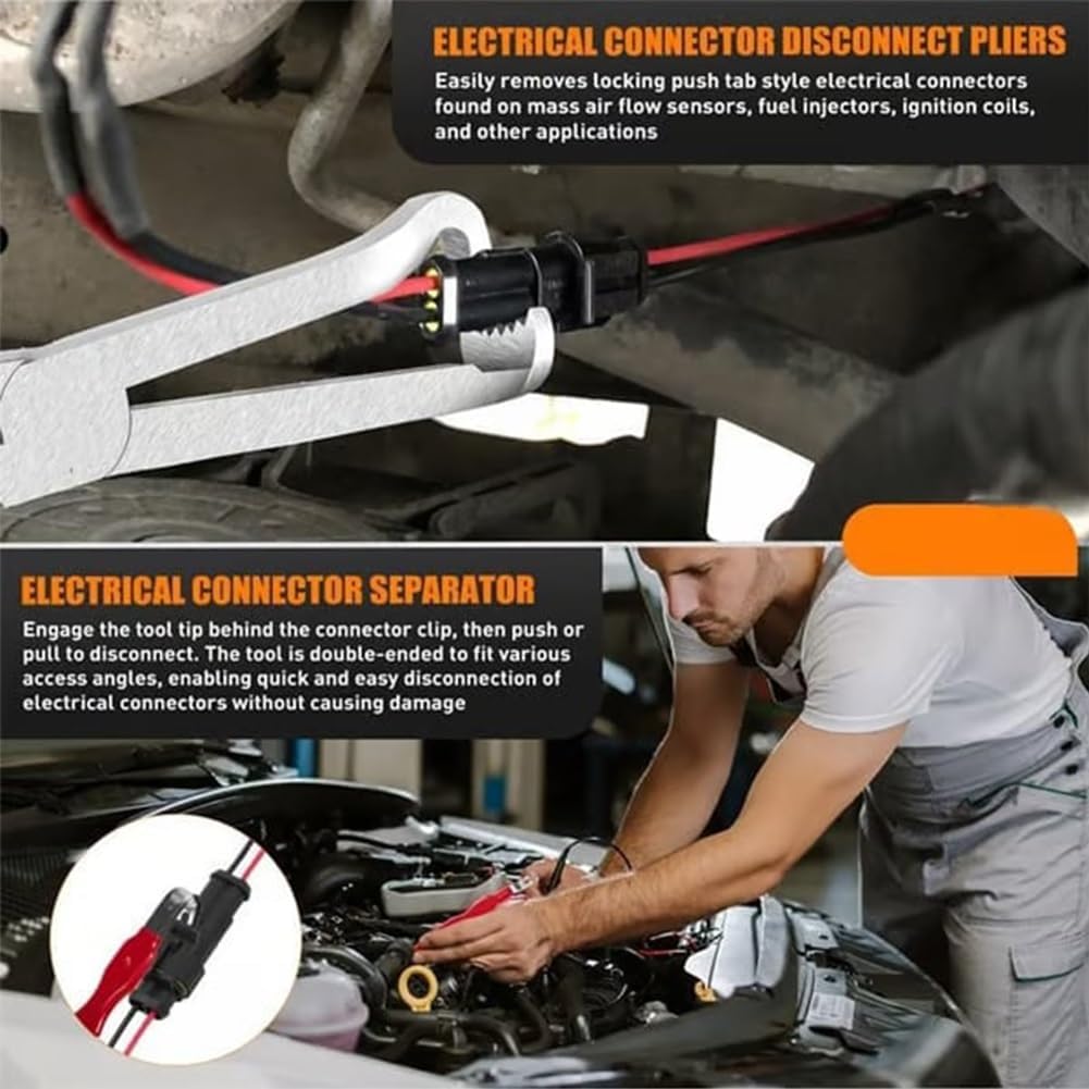 Automotive Electrical Terminal Connector Separator Removal Tool, Universal Plug Connector Remover For Cars, Multifunction Electrical Disconnect Tool