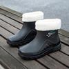 Короткие женские модные новые водонепроницаемые резиновые сапоги на плоской подошве из нескользящего ПВХ, износостойкие, белые короткие резиновые сапоги для улицы 36-40