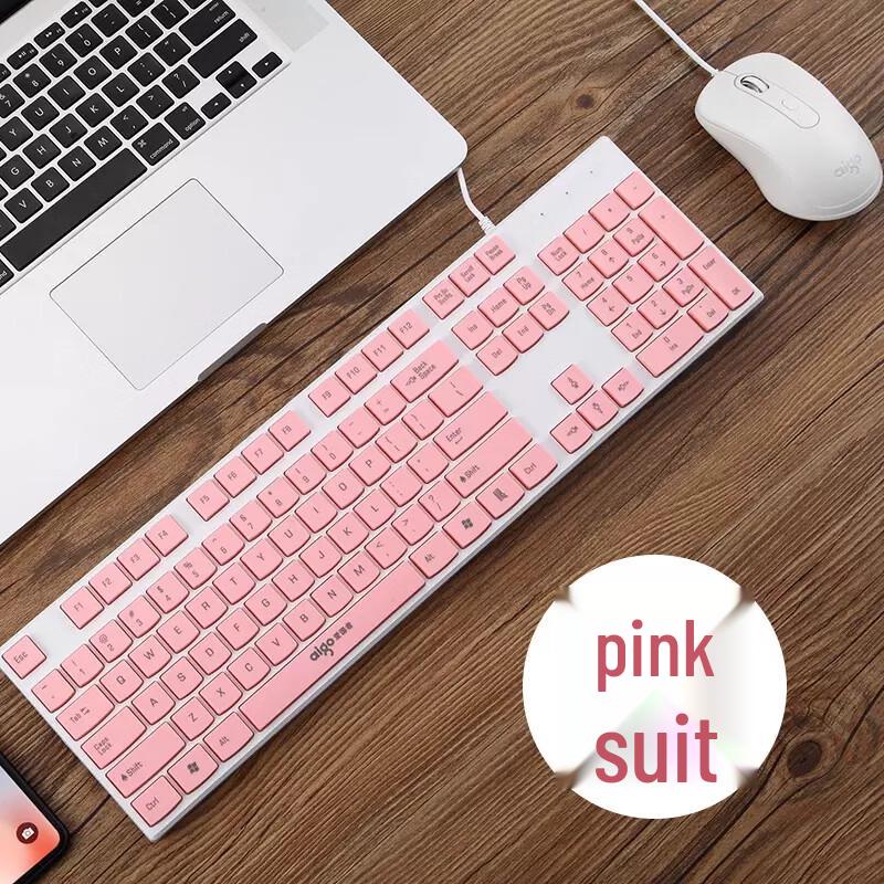 YouShi Шоколадная проводная механическая клавиатура и мышь