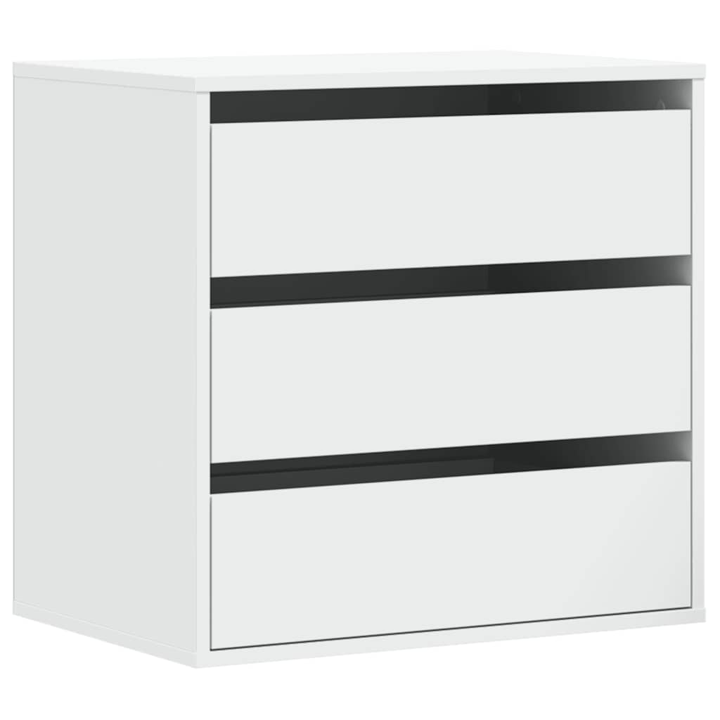 White Chest of Drawers 60 x 41 x 58 cm Engineered Wood